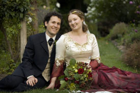 on the grass in a garden