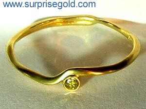Yellow coloured diamond rings